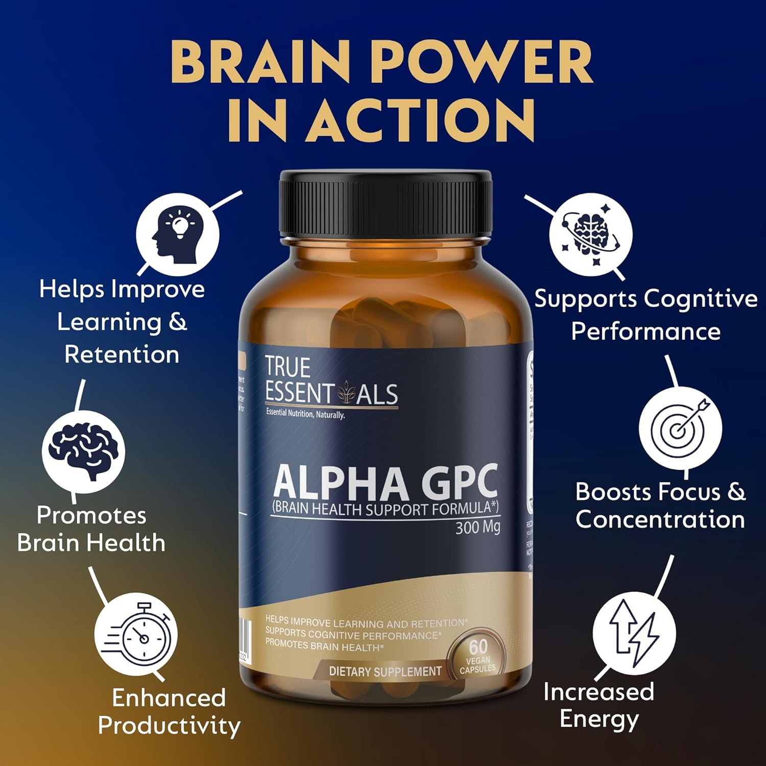Alpha GPC 300mg 60 Capsules